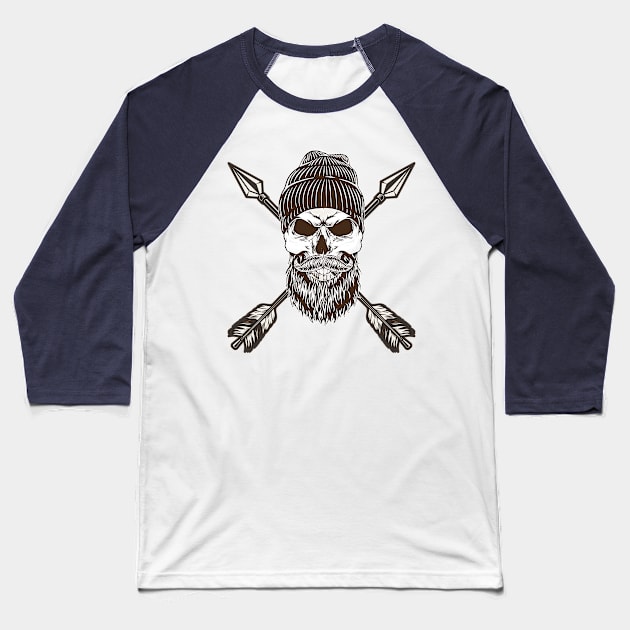 Skeleton and Arrow Lovers Baseball T-Shirt by Rose International